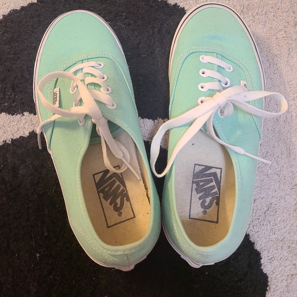 Vans Mint Canvas Lo Pro Low Top Canvas Lace up T375 Shoes M 6 W 7.5